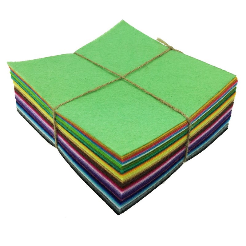 flic-flac 42pcs 8" x8â€œ (20x20cm) Felt Fabric Sheet Assorted Color Felt Pack DIY Craft Squares Nonwoven - Image 3